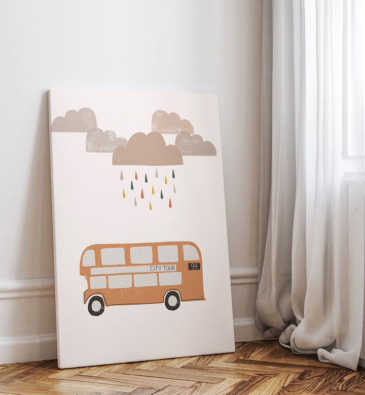 ORANGE BUS , KIDS ROOM PAINTINGS