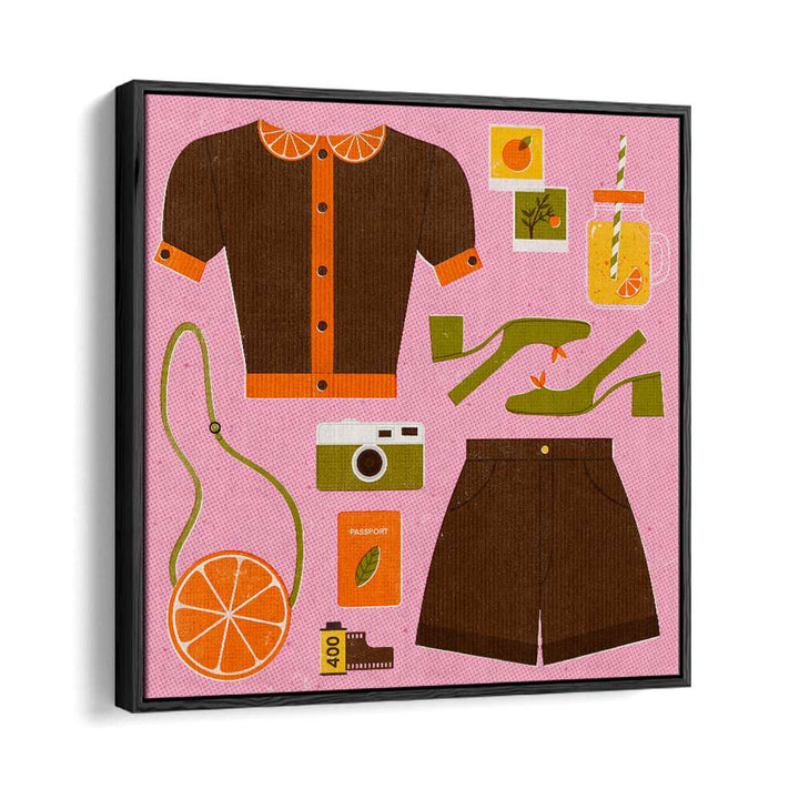 Orange By Julia Leister Fashion Art Artwork in Black Floater Frame
