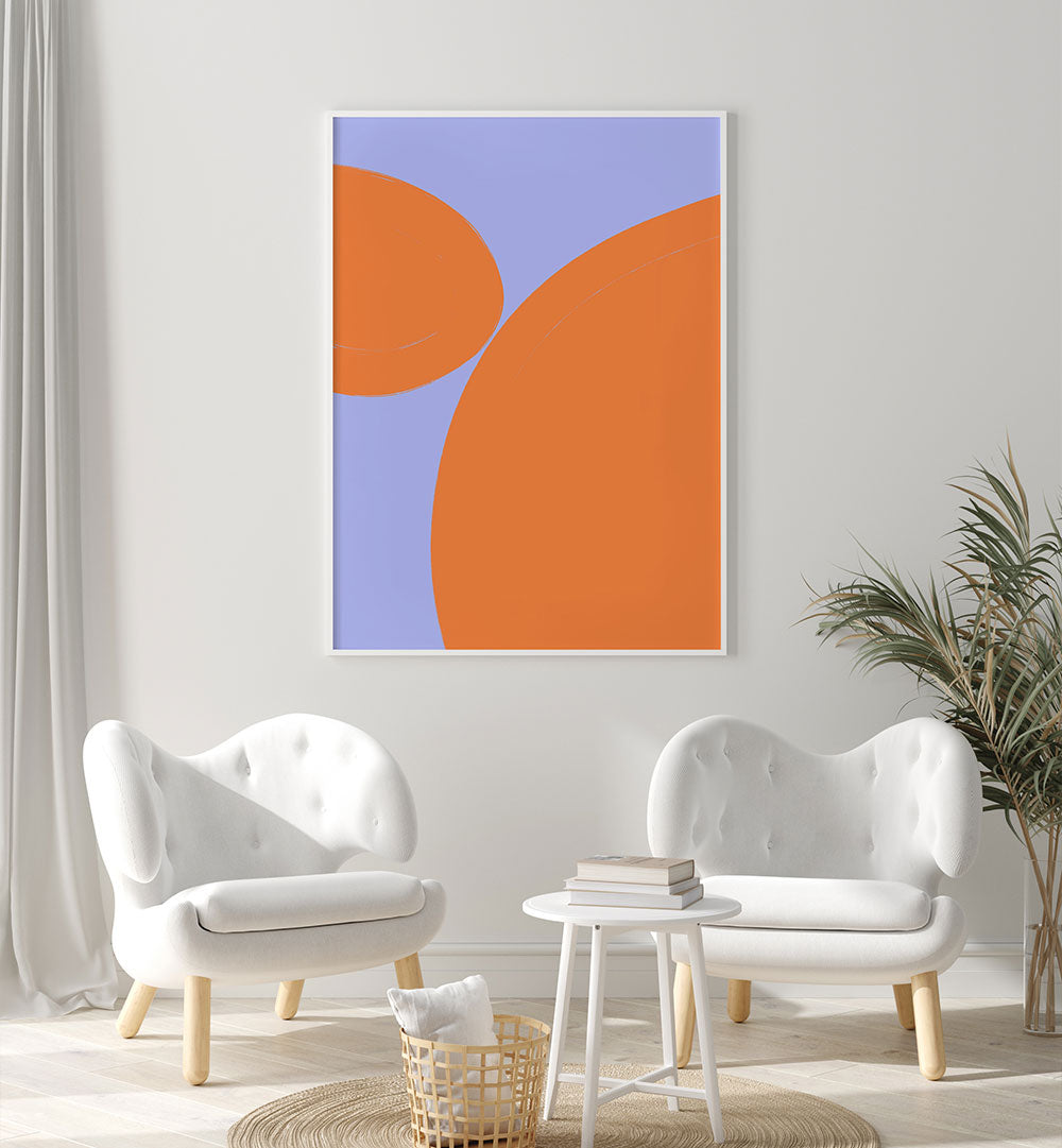ORANGE HARMONY BLISS , GEOMETRIC ART PRINTS