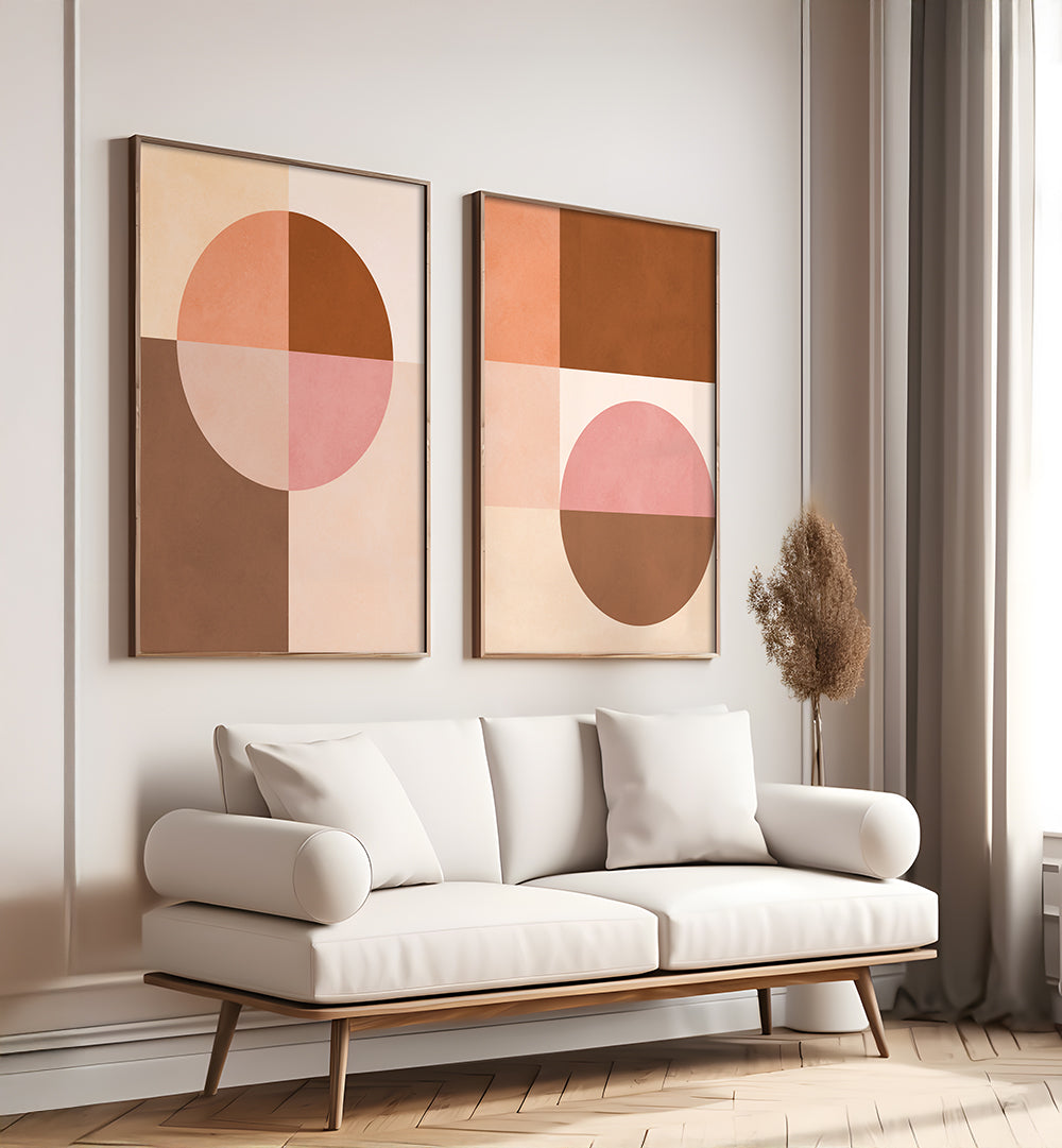 ORGANIC BALANCE , SET OF 2 PAINTINGS