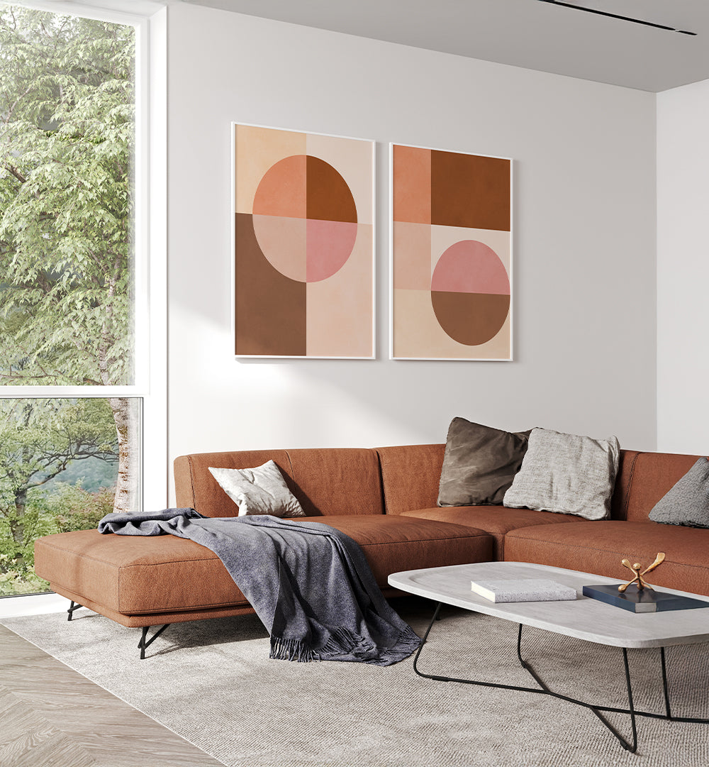 ORGANIC BALANCE , SET OF 2 PAINTINGS