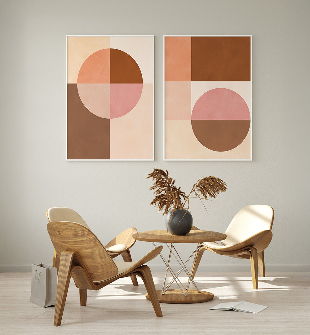 ORGANIC BALANCE , SET OF 2 PAINTINGS