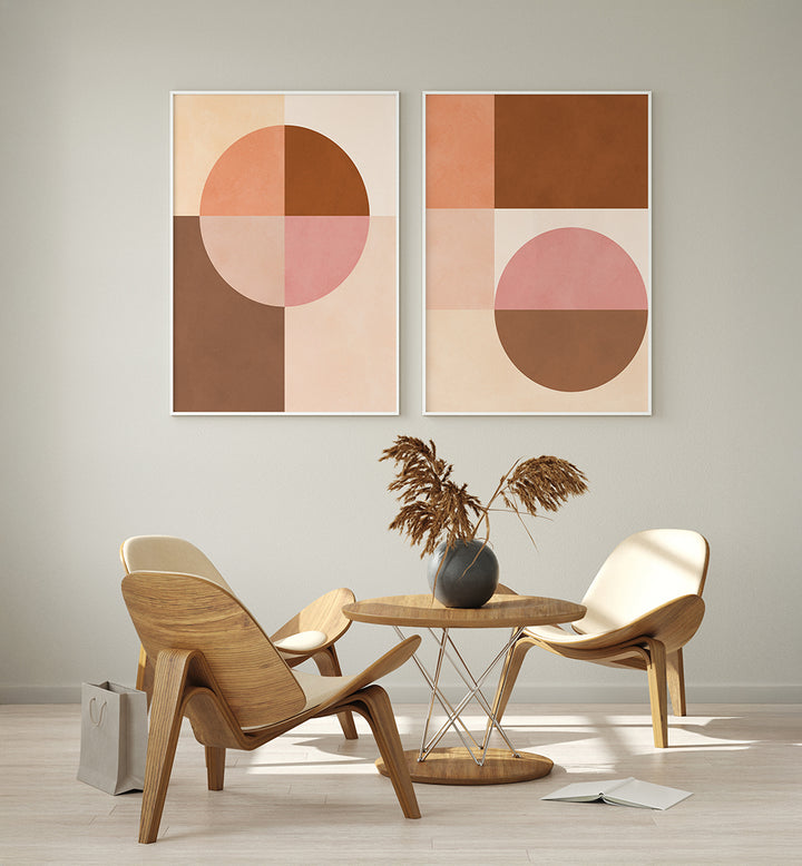 ORGANIC BALANCE , SET OF 2 PAINTINGS