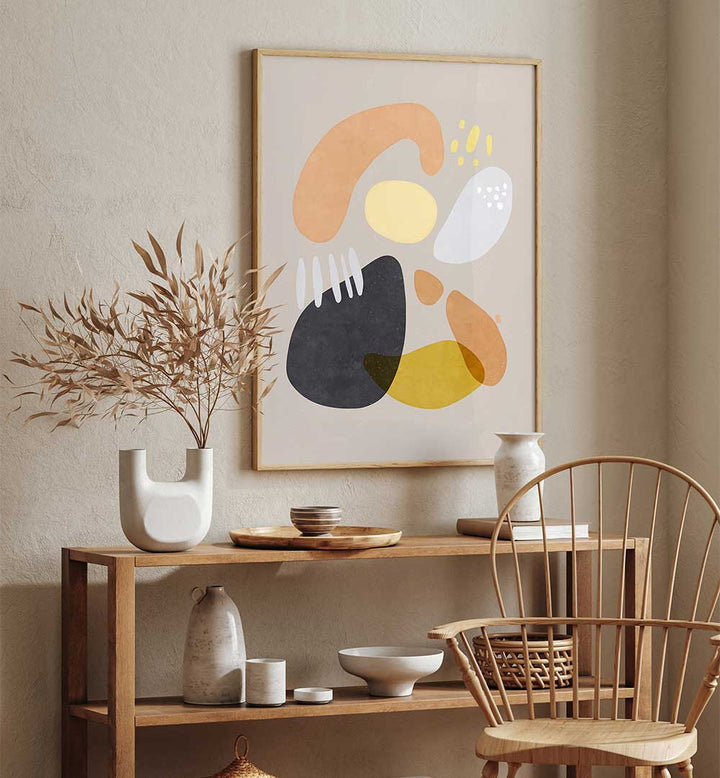 ORGANIC BOLD SHAPES BROWN ORANGE , ORGANIC FORMS