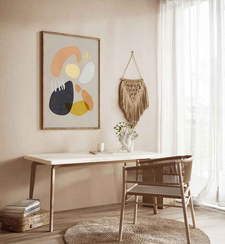 ORGANIC BOLD SHAPES BROWN ORANGE , ORGANIC FORMS