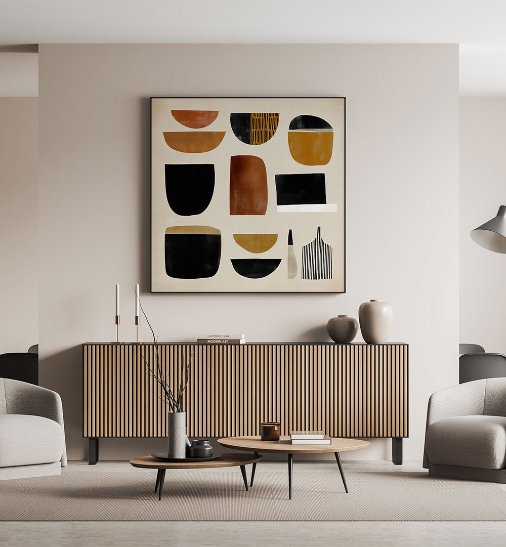 ORGANIC GEOMETRY IN EARTH TONES , GEOMETRIC ART PRINTS