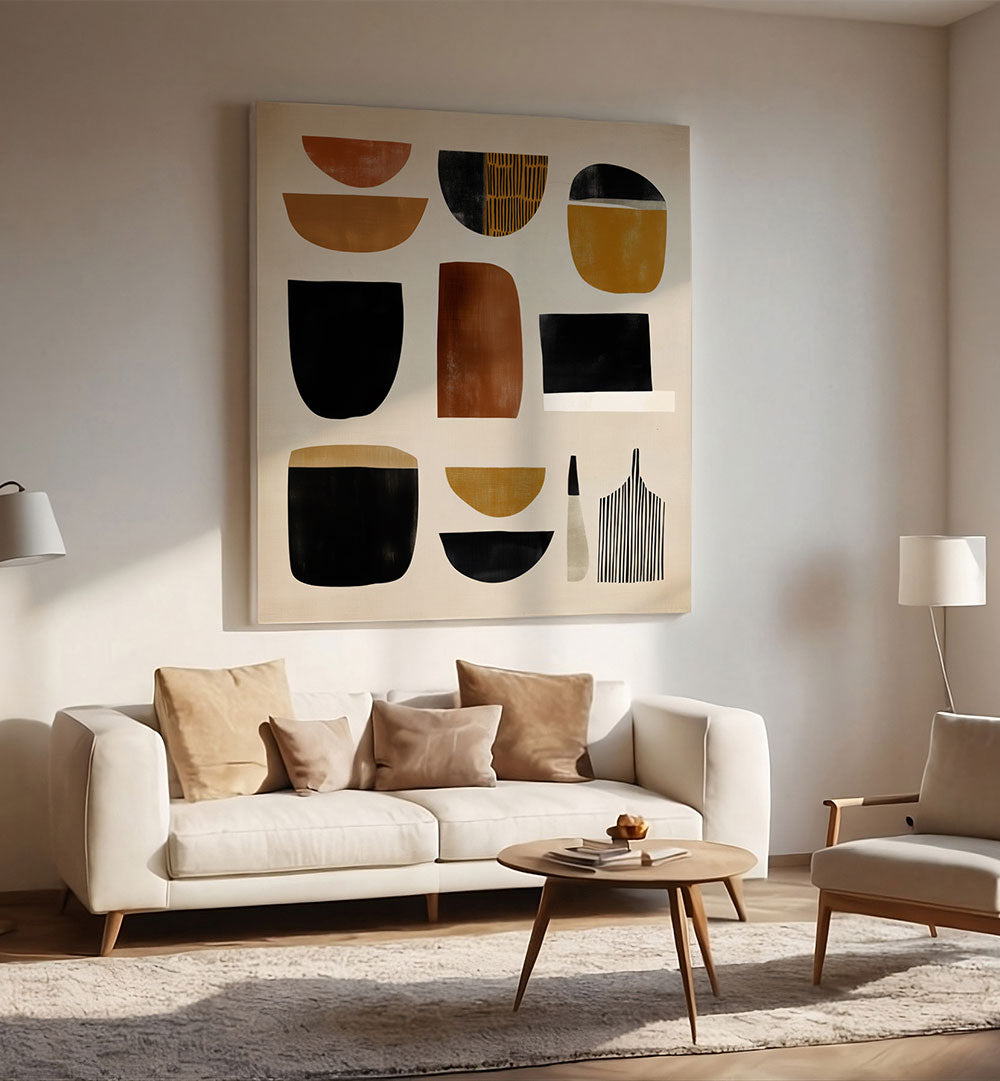ORGANIC GEOMETRY IN EARTH TONES , GEOMETRIC ART PRINTS