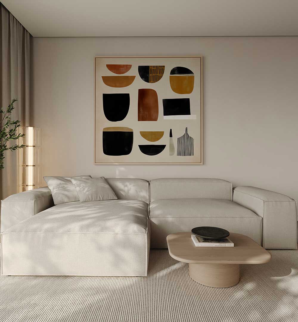 ORGANIC GEOMETRY IN EARTH TONES , GEOMETRIC ART PRINTS