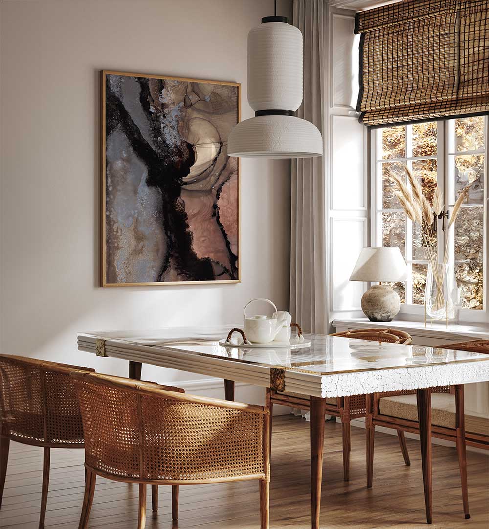 ORGANIC SHAPES WITH EARTHY TONES , ABSTRACT PAINTINGS