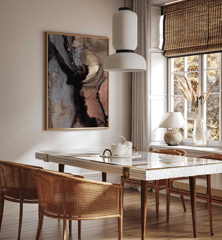 ORGANIC SHAPES WITH EARTHY TONES , ABSTRACT PAINTINGS