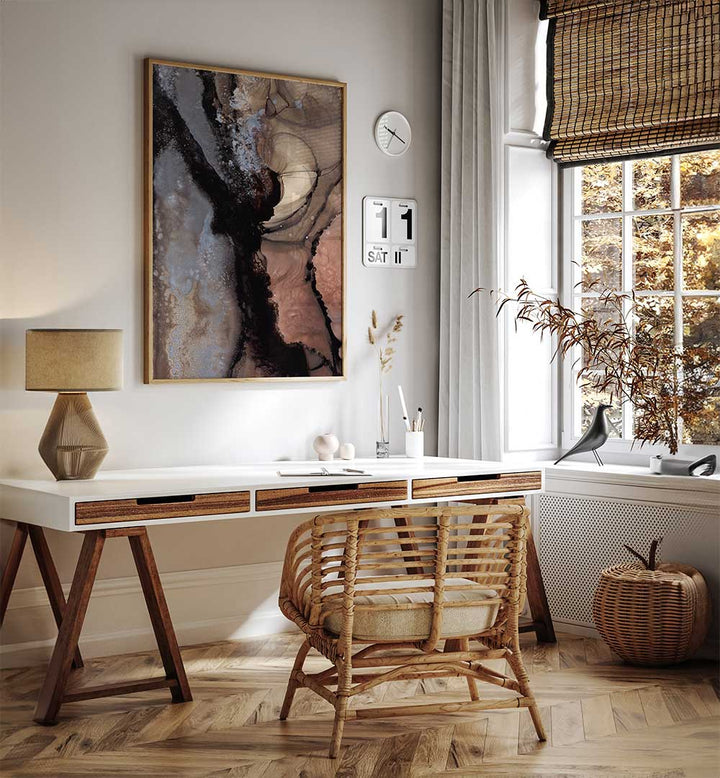 ORGANIC SHAPES WITH EARTHY TONES , ABSTRACT PAINTINGS