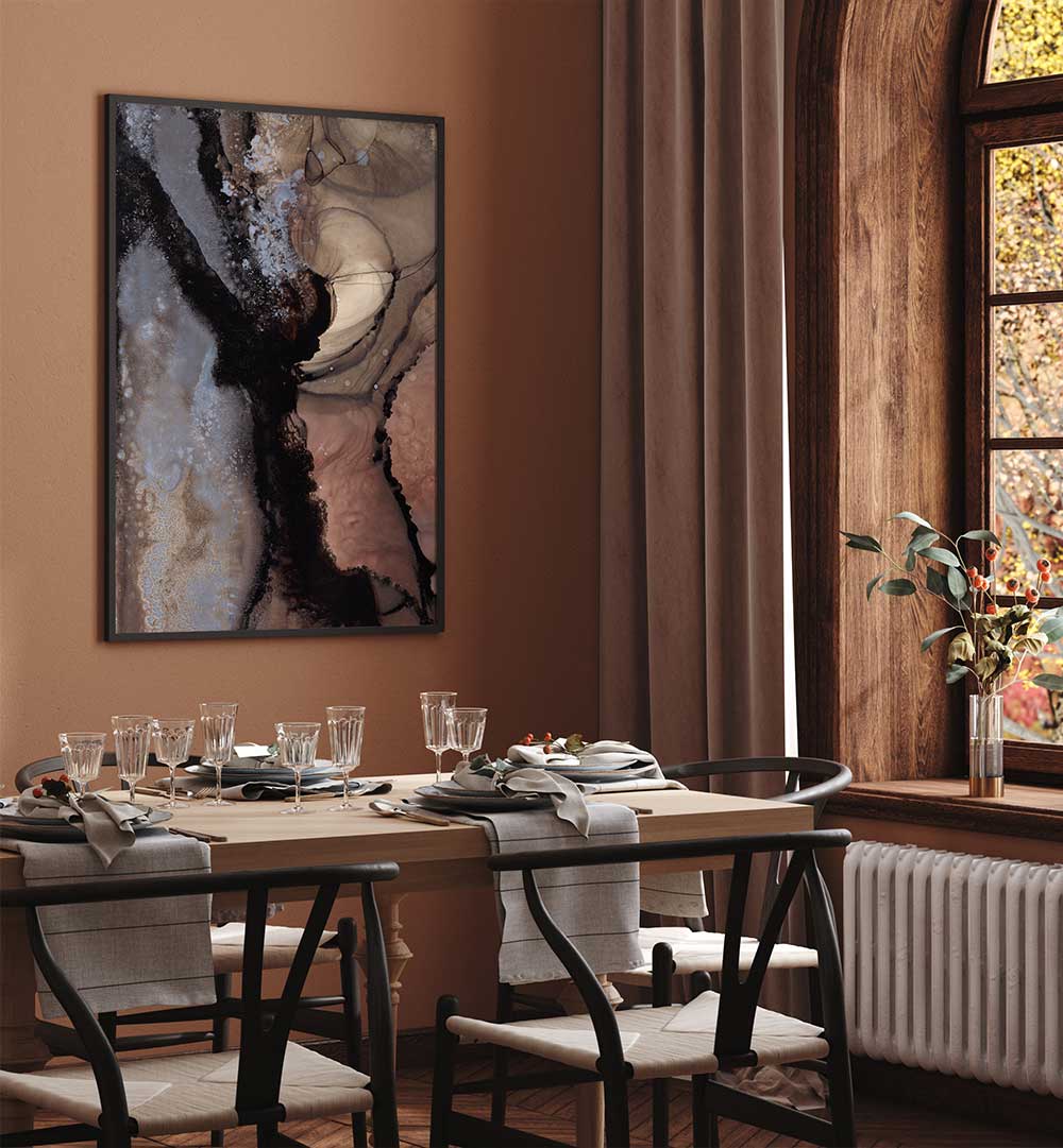 ORGANIC SHAPES WITH EARTHY TONES , ABSTRACT PAINTINGS