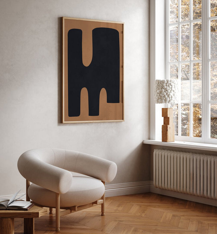 Stylish living room featuring ORGANIC ART III, GEOMETRIC ART PRINTS that enhance modern aesthetics and natural elegance.