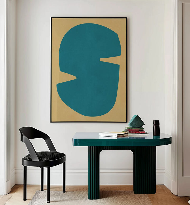 Stylish living space featuring ORGANIC ART XVI, GEOMETRIC ART PRINTS, blending modern design with organic forms.