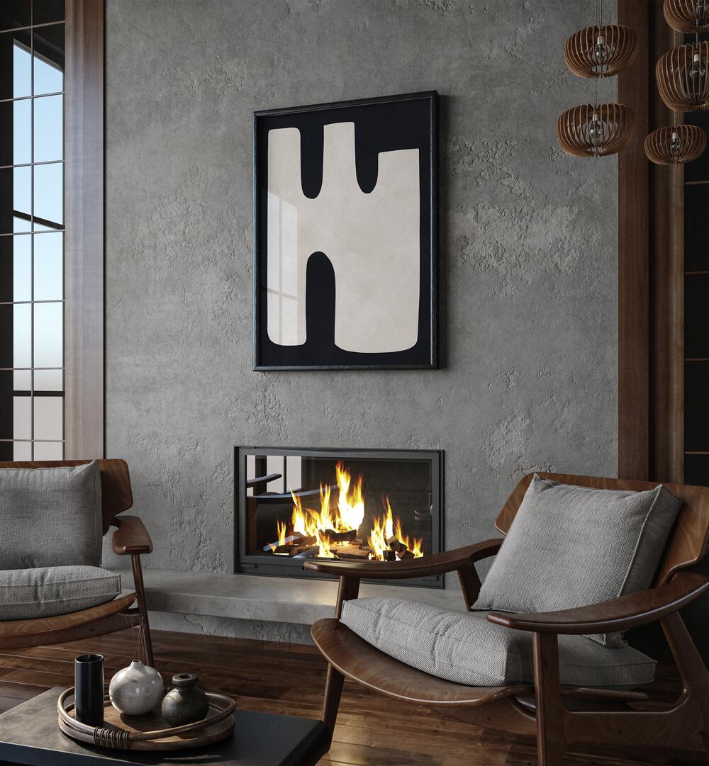 Modern ORGANIC ART, GEOMETRIC ART PRINTS creating a tranquil atmosphere in a stylish living space with natural aesthetics.