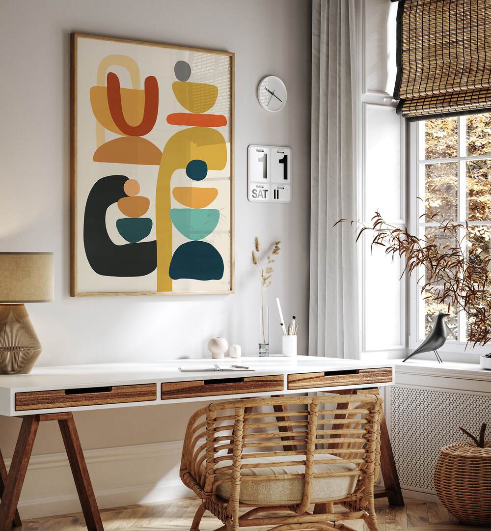 Stylish room featuring ORGANIC III, BOHO ART PAINTINGS, perfect for enhancing modern, sustainable decor.