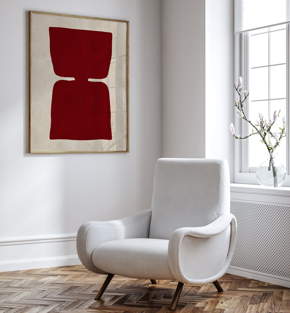 Stylish interior featuring ORGANIC IV-2, GEOMETRIC ART PRINTS, enhancing the space with abstract creativity.