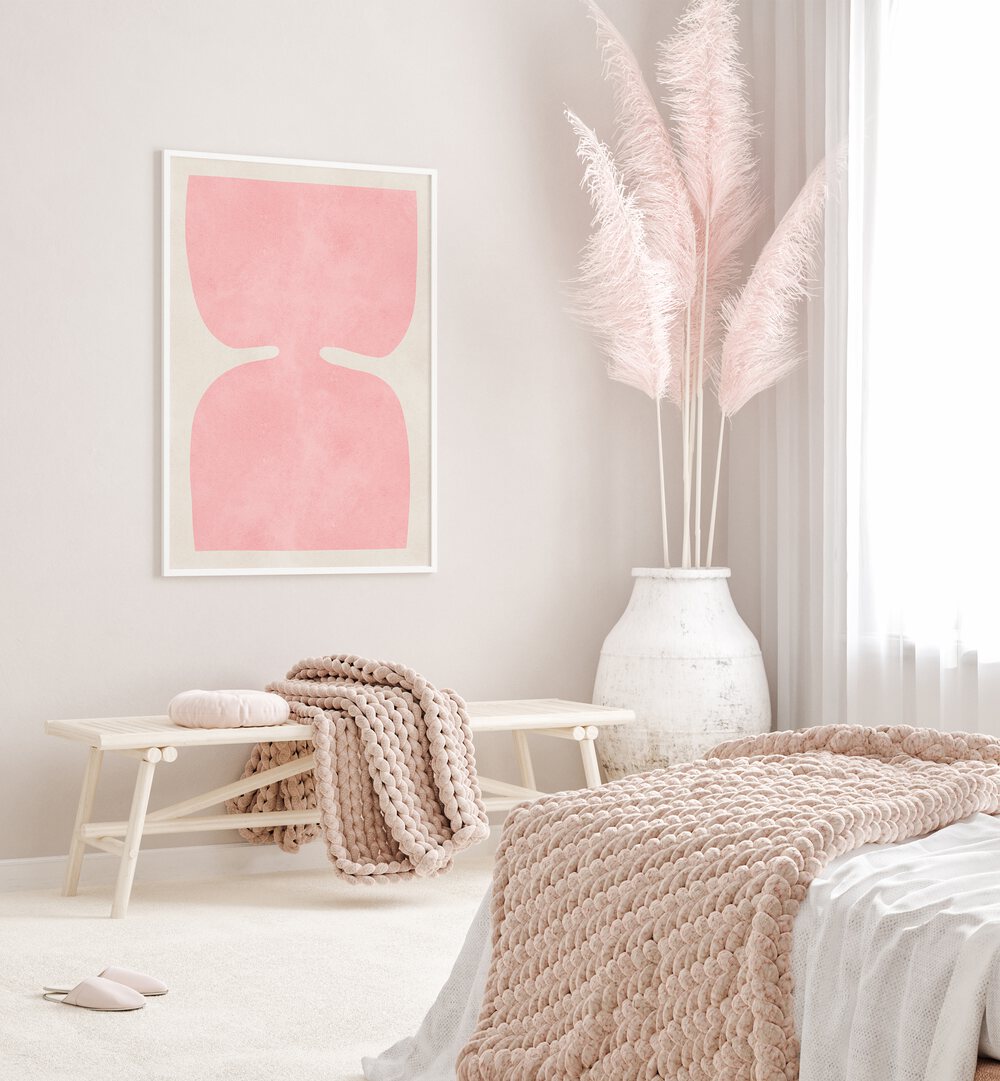 Stylish ORGANIC IV, GEOMETRIC ART PRINTS featured in a serene interior, perfect for art lovers seeking unique decor.