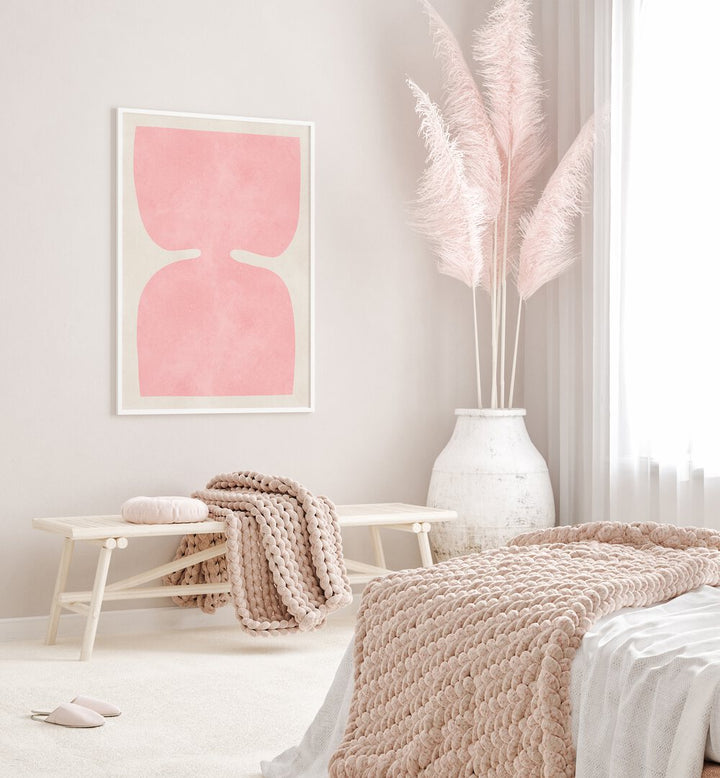 Stylish ORGANIC IV, GEOMETRIC ART PRINTS featured in a serene interior, perfect for art lovers seeking unique decor.