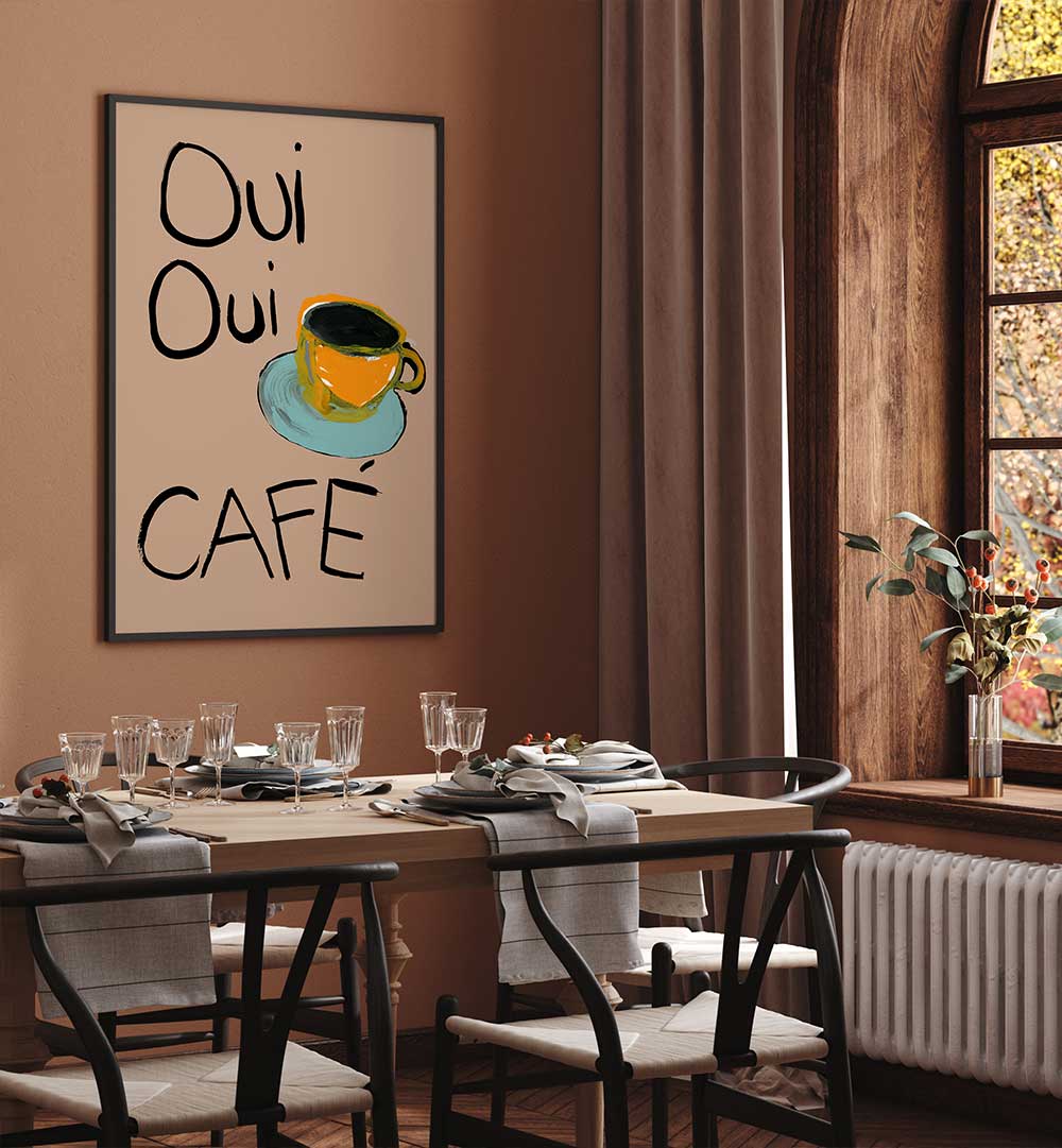 Discover the charm of OUI OUI CAFÉ, BAR art, enhancing your space with vibrant café culture and elegance.