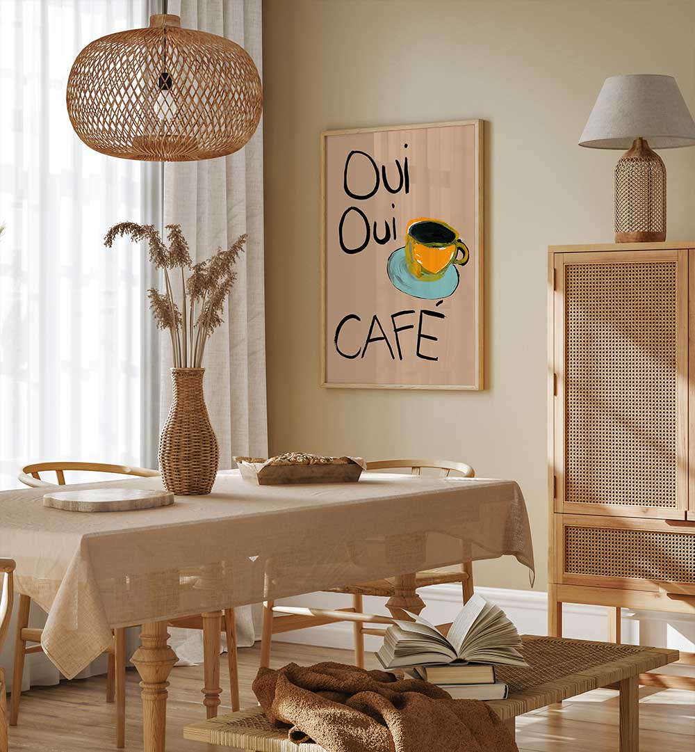 Transform your space with OUI OUI CAFÉ, BAR art, capturing the essence of café culture beautifully.