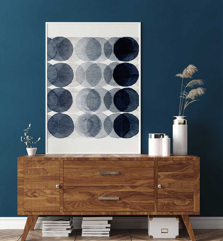Captivating OVERLAPPING II, ABSTRACT PAINTINGS enhance modern spaces with a unique blend of colors and forms.