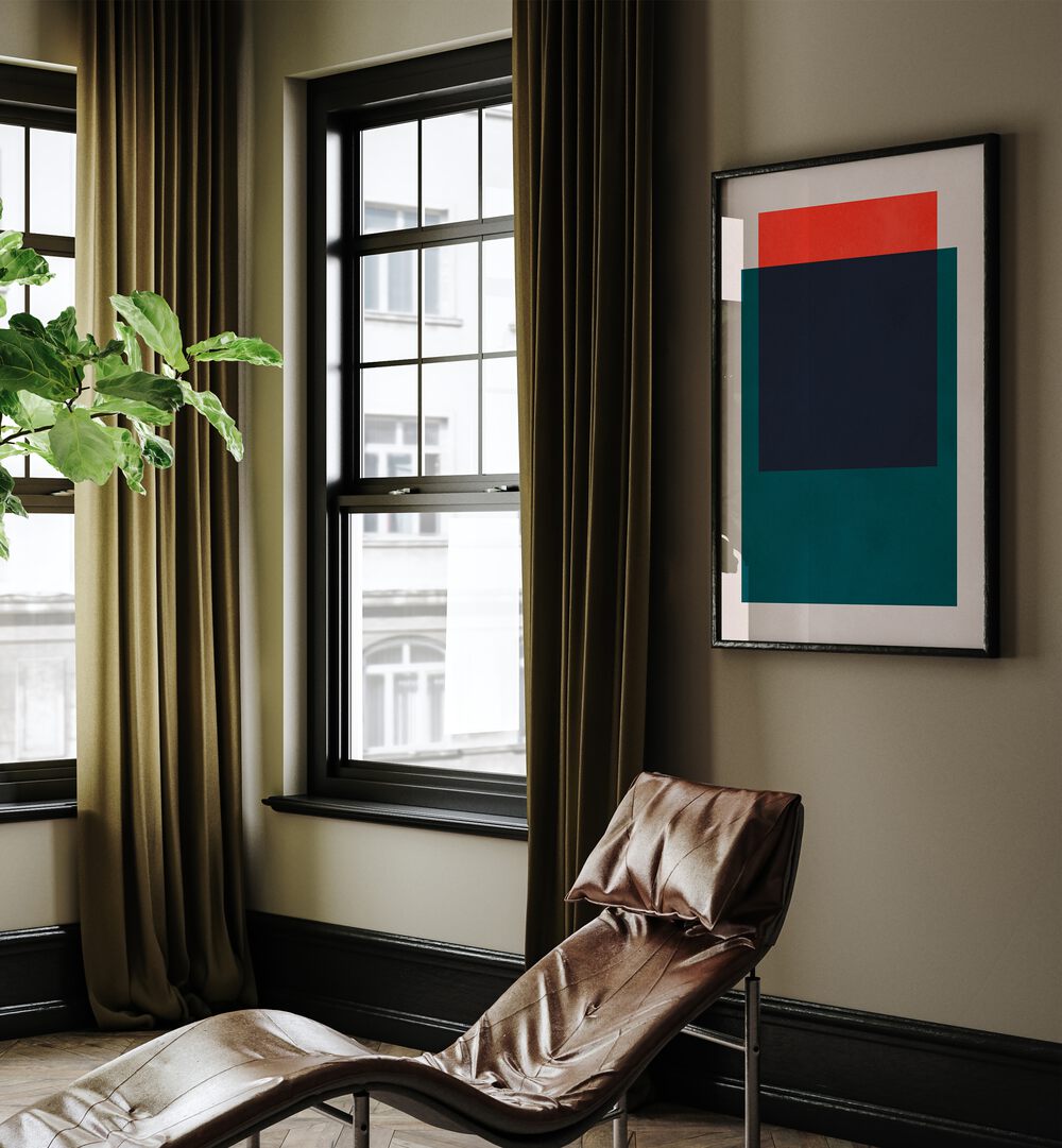 Enhance your space with OVERLAPPING, GEOMETRIC ART PRINTS, featuring bold colors and modern design elements.