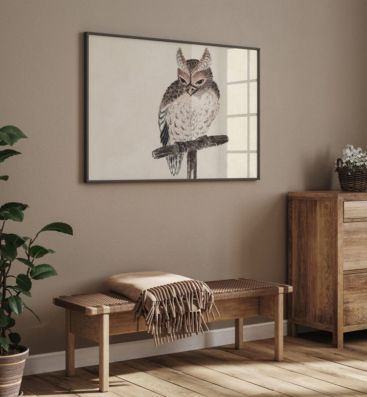 OWL FROM ALBUM OF SKETCHES (1814) , VINTAGE PAINTINGS