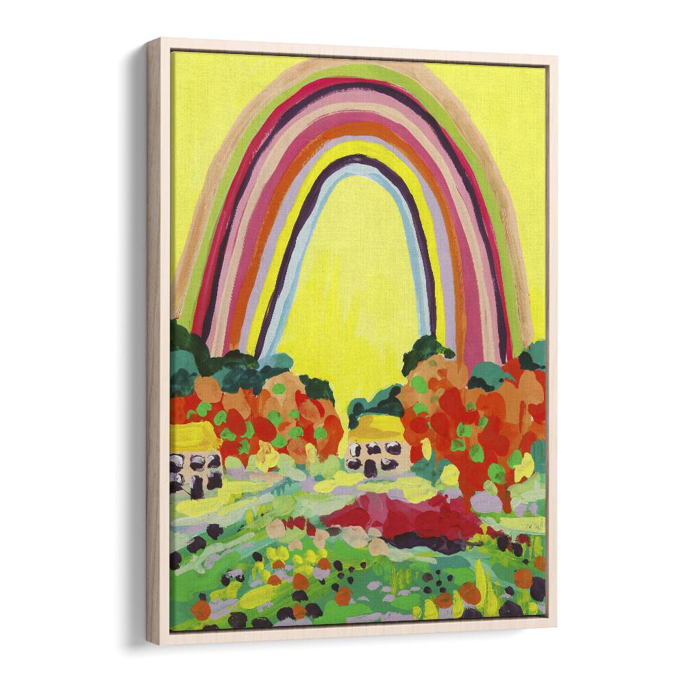 Quotes painting - COUNTRYSIDE RAINBOW ON YELLOW BY ANIA ZWARA by Asianmonk