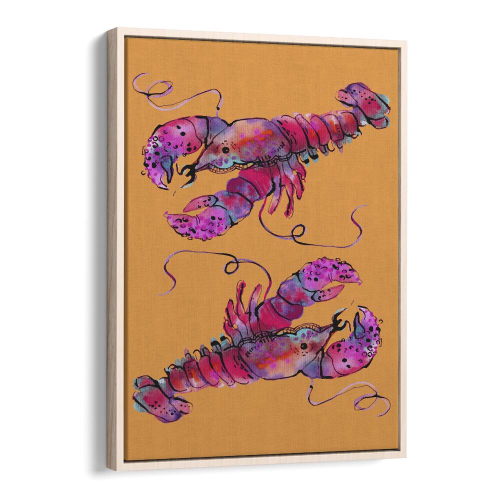 Quotes painting - LOBSTERS ON ORANGE BY ANIA ZWARA by Asianmonk