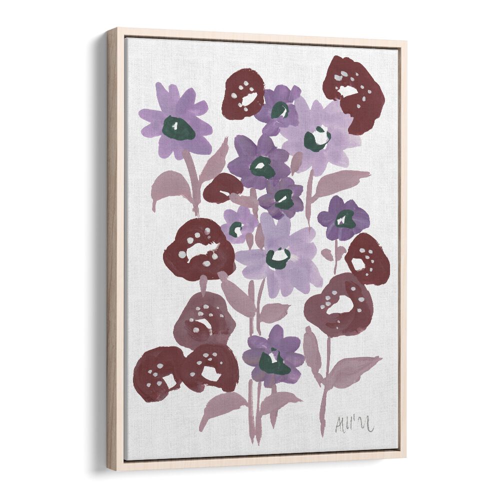 Ania Zwara painting - PURPLE FLOWERS by Asianmonk