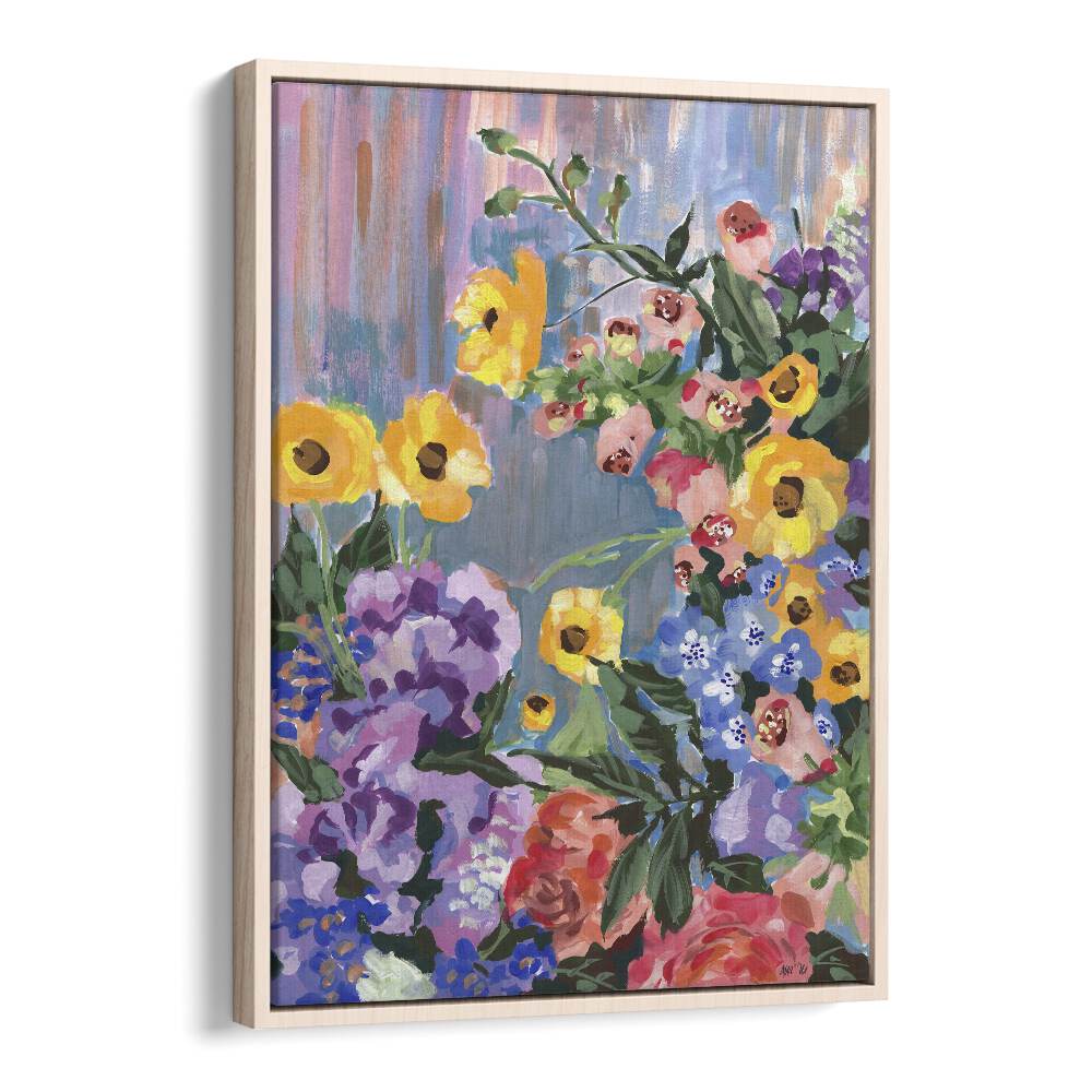 Ania Zwara painting - RETRO FLORAL BOUQUET by Asianmonk