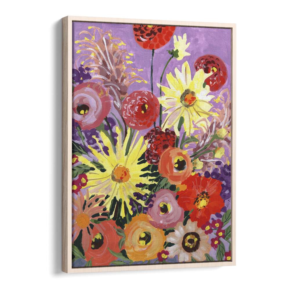 Ania Zwara painting - SUNNY ASTERS AND ANEMONES by Asianmonk