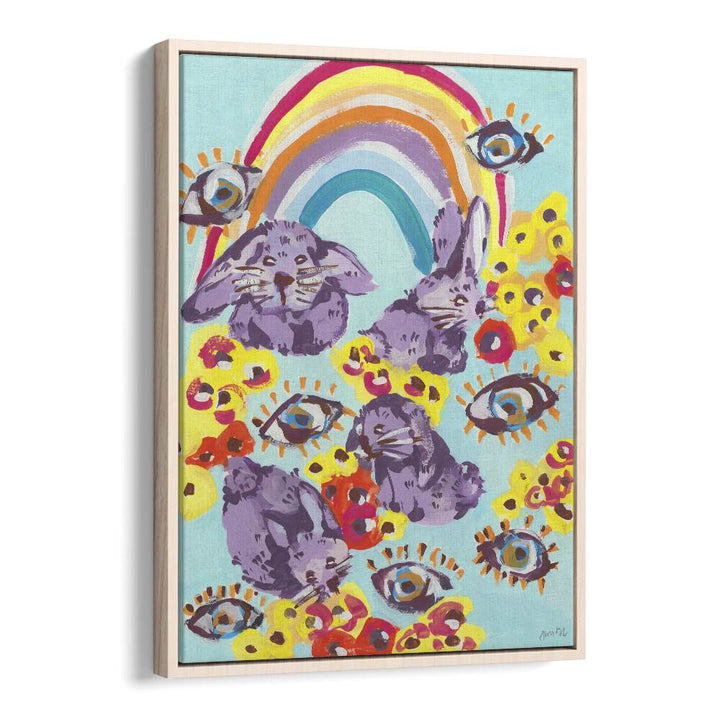 Quotes painting - VIOLET BUNNIES HAVING FUN BY ANIA ZWARA by Asianmonk