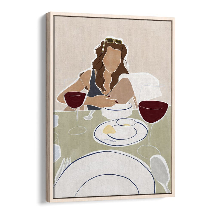 WOMAN DINING IN A RESTURANT PRINT BY IVY GREEN ILLUSTRATIONS