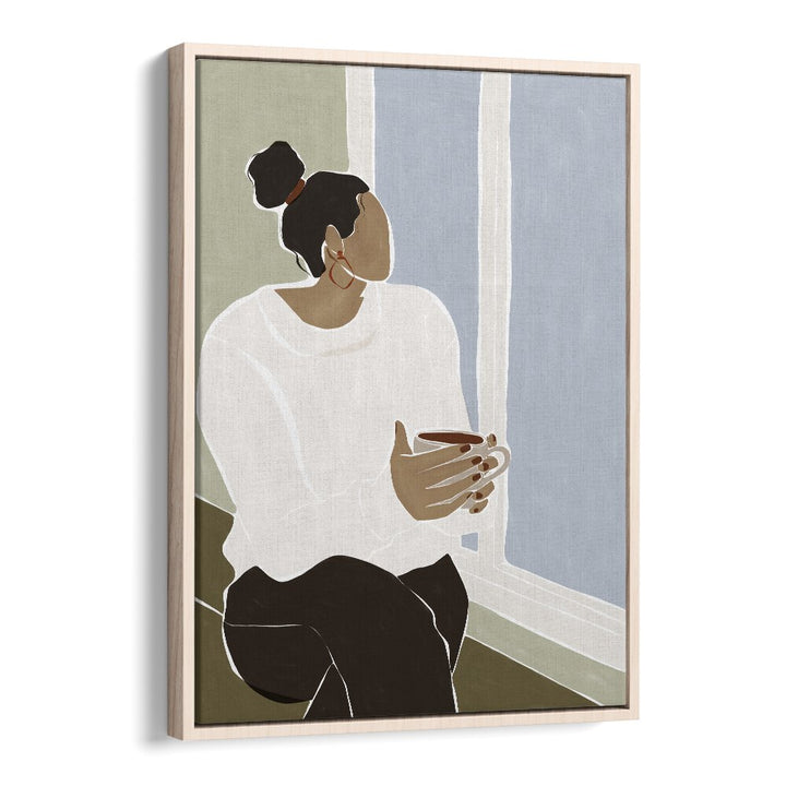 WOMAN ENJOYING A CUP OF TEA ART PRINT