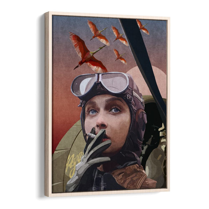 kitchen painting - WOMAN PILOT SMOKE BY EMEL TUNABOYLU by Asianmonk