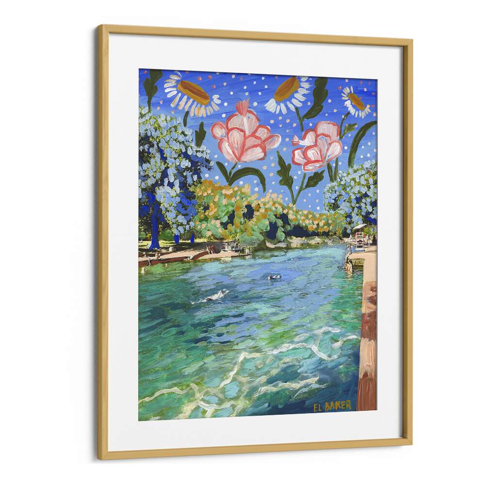 Eleanor Baker painting - BOTANICAL BARTON SPRINGS by Asianmonk