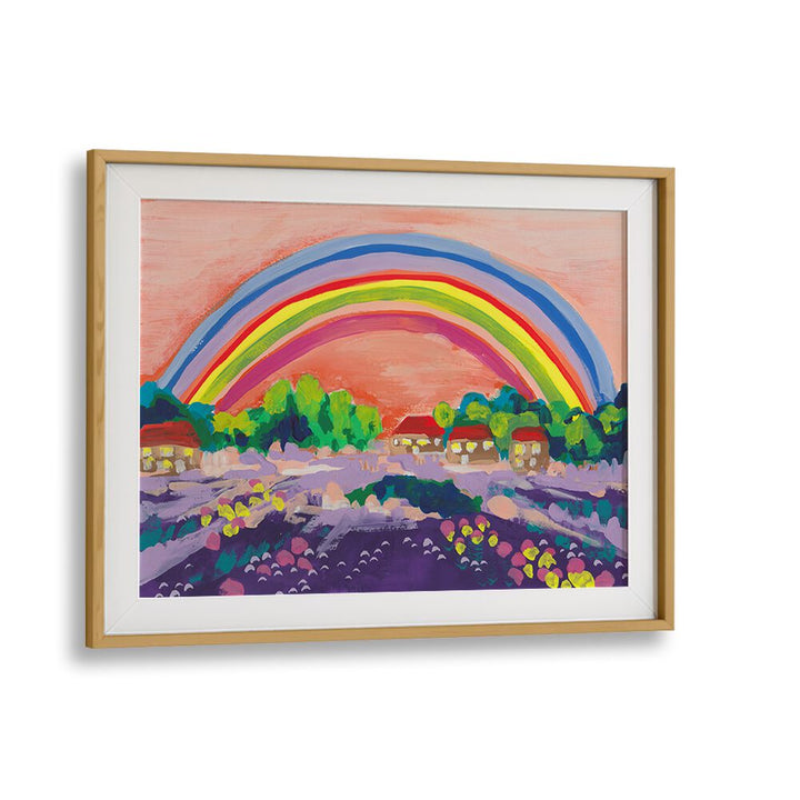 RAINBOW ON ORANGE II , LANDSCAPE PAINTINGS