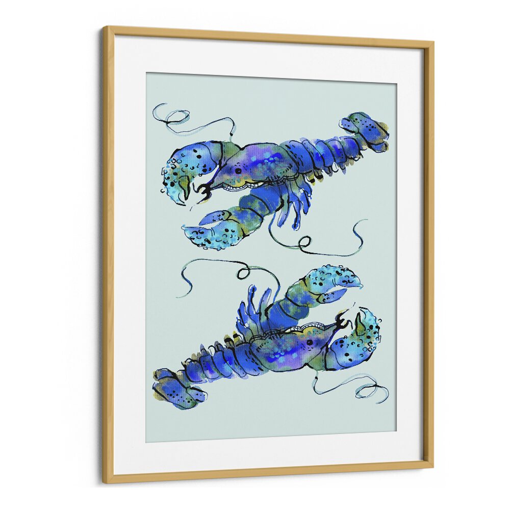 Quotes painting - LOBSTERS ON AZURE BY ANIA ZWARA by Asianmonk