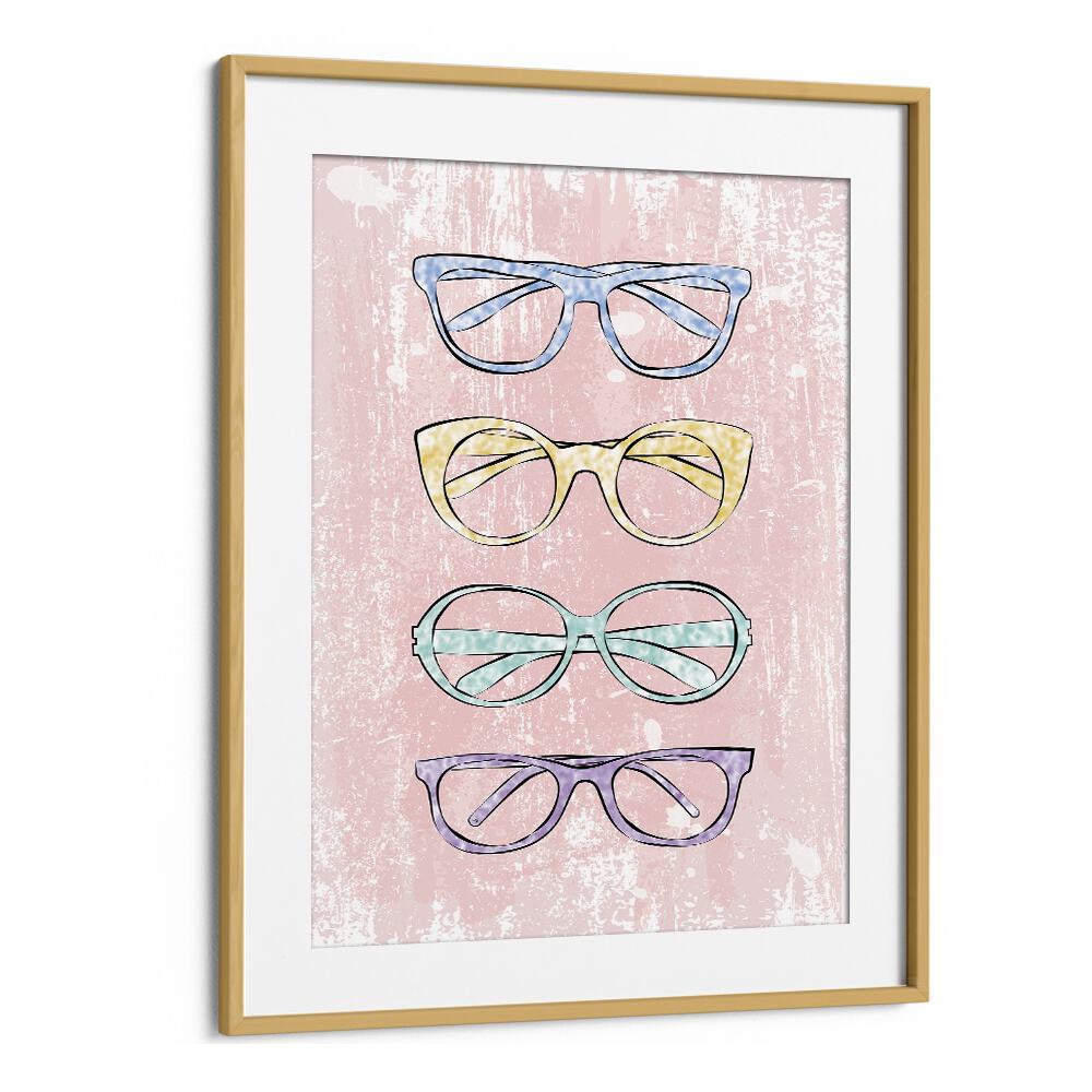 PINK GLASSES BY MARTINA FASHION PAINTINGS, FASHION POSTERS