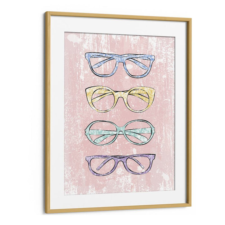 PINK GLASSES BY MARTINA FASHION PAINTINGS, FASHION POSTERS