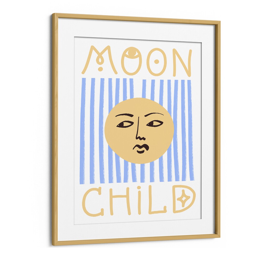 STRIPED MOON CHILD BY GRACE DIGITAL ART CO KIDS PAINTINGS