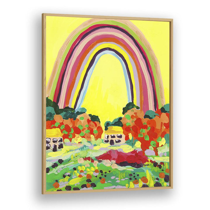 Quotes painting - COUNTRYSIDE RAINBOW ON YELLOW BY ANIA ZWARA by Asianmonk