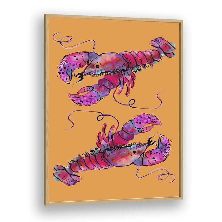 Quotes painting - LOBSTERS ON ORANGE BY ANIA ZWARA by Asianmonk