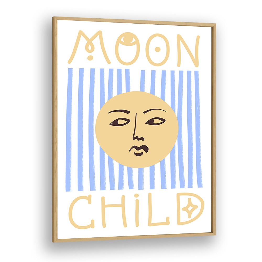 STRIPED MOON CHILD BY GRACE DIGITAL ART CO KIDS PAINTINGS