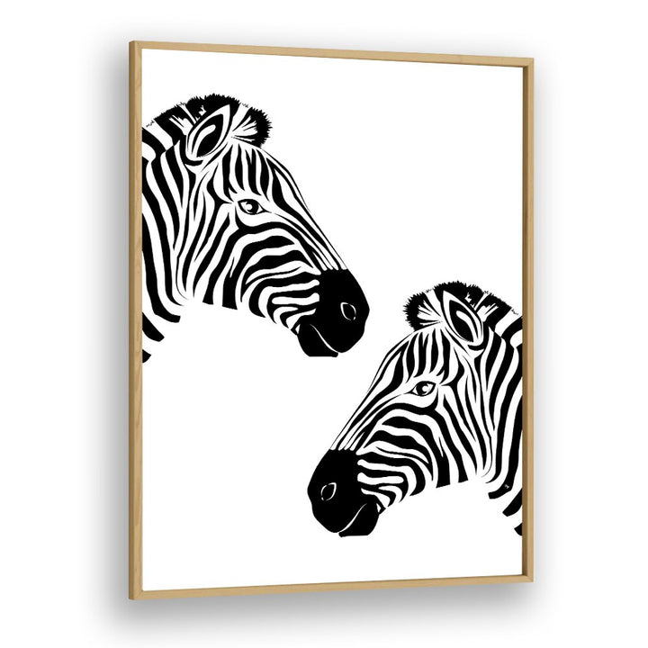 TWO ZEBRAS BY MARTINA , WILDLIFE POSTER