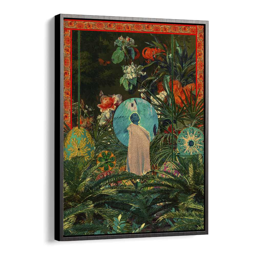 Oasis Queen By Cosmo Zach Surreal Art Prints Surrealism in Black Floater Frame