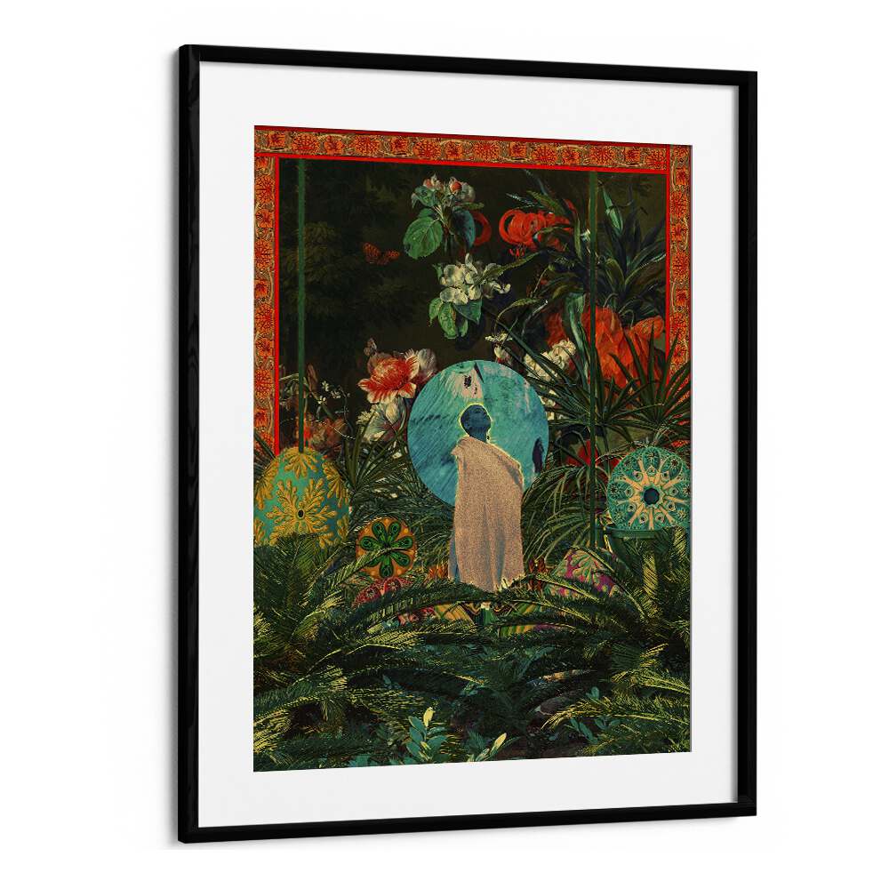 Oasis Queen By Cosmo Zach Surreal Art Prints Surrealism in Black Frame With Mount