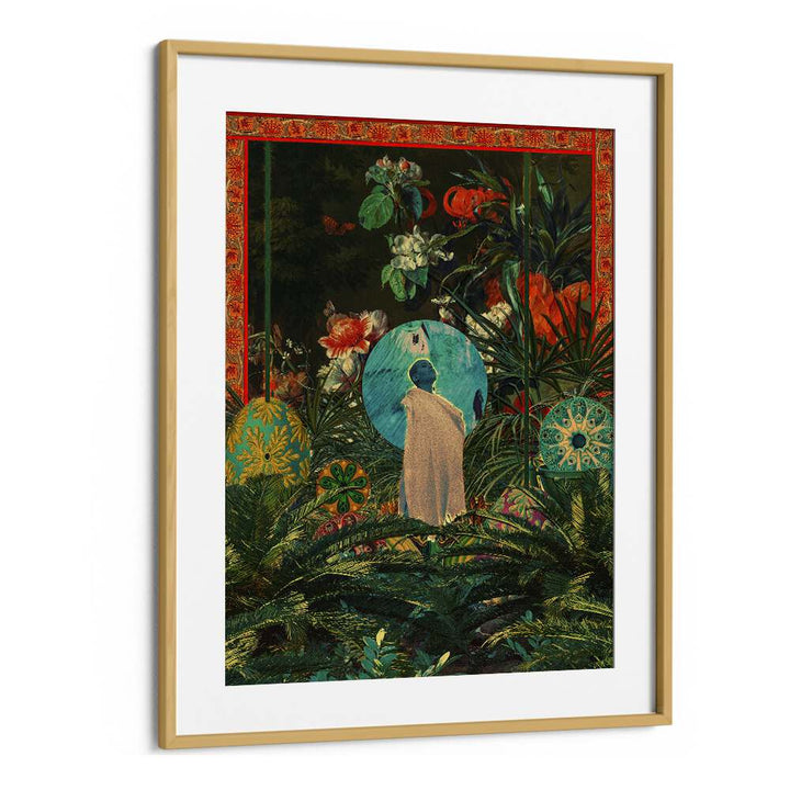 Oasis Queen By Cosmo Zach Surreal Art Prints Surrealism in Oak Wood Frame With Mount